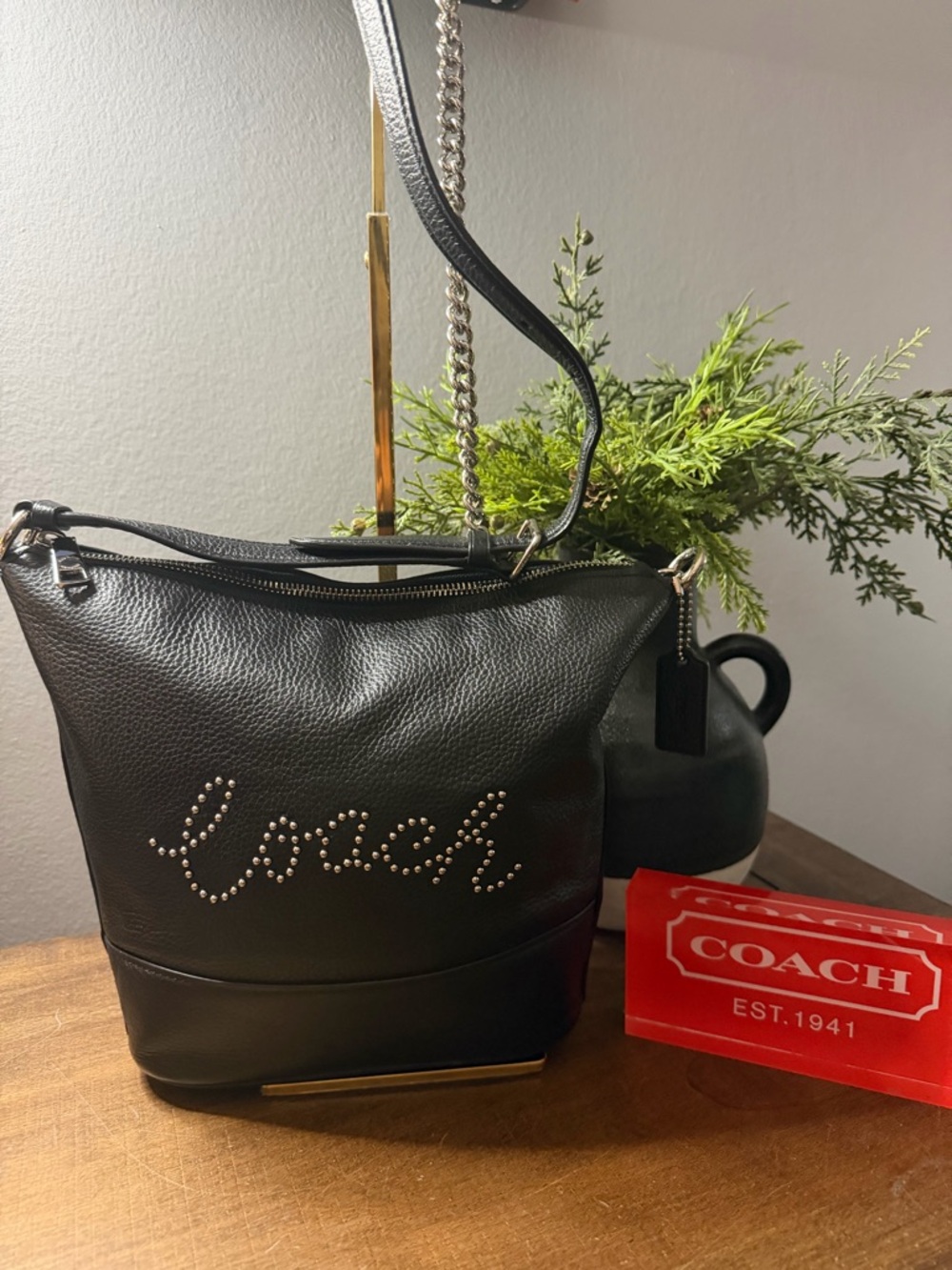 Coach Paxton Duffle with Studded Script Convertible Bag